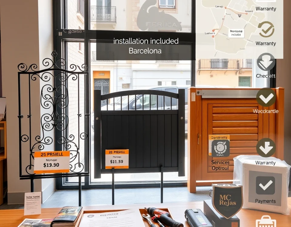 Professional image related to Donde puedo comprar rejas para puertas con instalacion incluida en Barcelona with high-quality visual elements