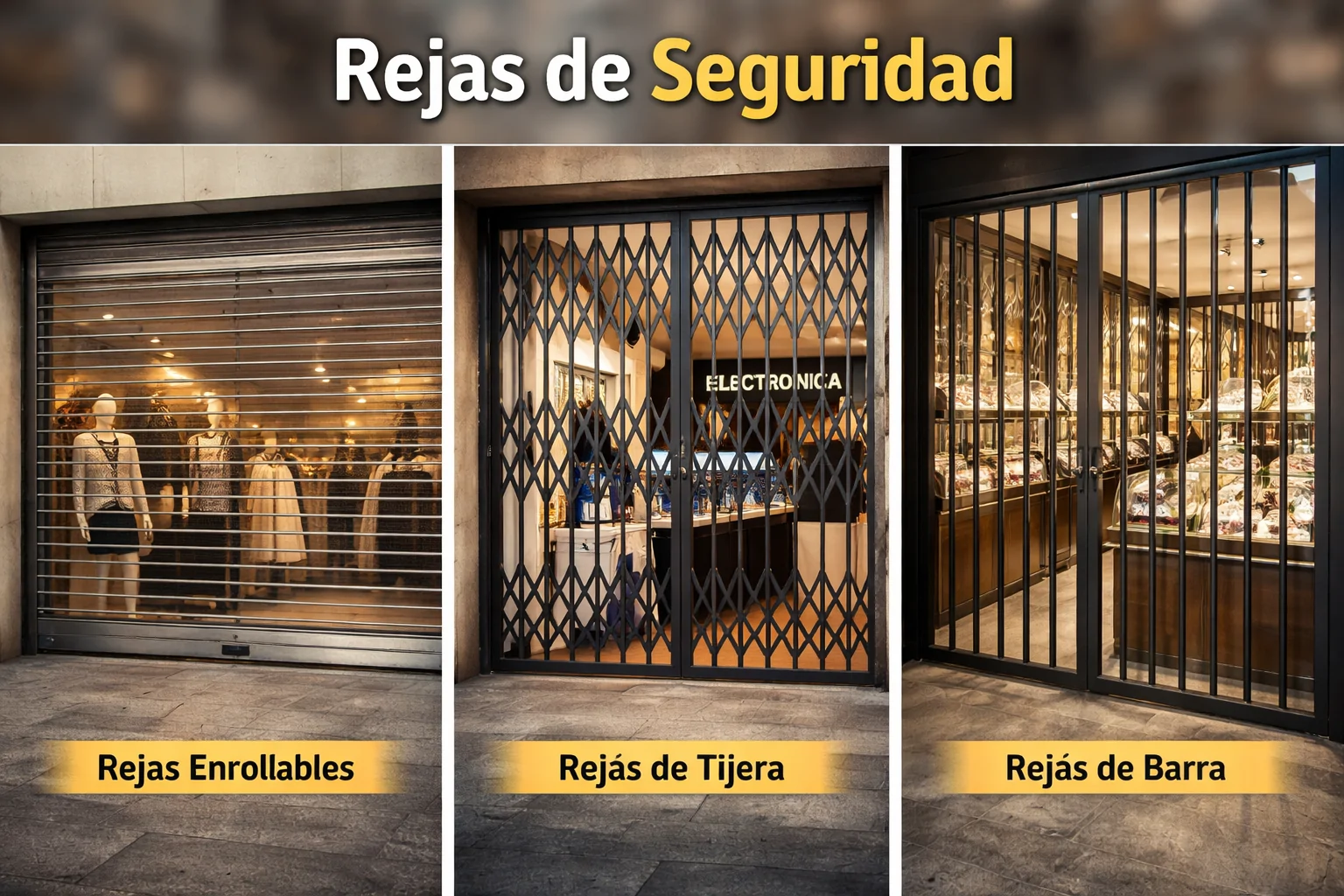 Que opciones de rejas de seguridad son mejores para un local comercial Barcelona - &iquest;Qu&eacute; opciones de rejas de seguridad son mejores para un local comercial en Barcelona?