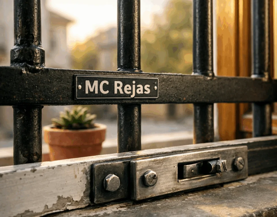 Ventana con rejas fijas, mostrando seguridad y confort en un hogar, resaltando su durabilidad y protección.
