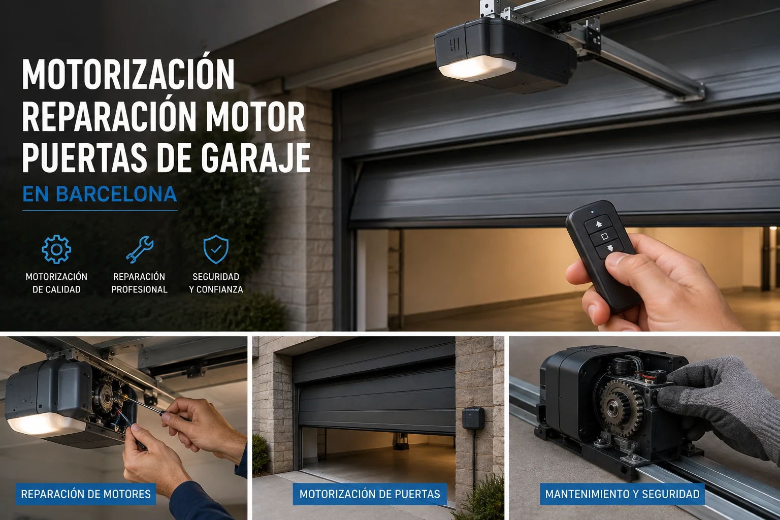 Motorizacion Reparacion Motor Puertas Garaje en Barcelona - Motorizaci&oacute;n Reparaci&oacute;n Motor Puertas Garaje en Barcelona