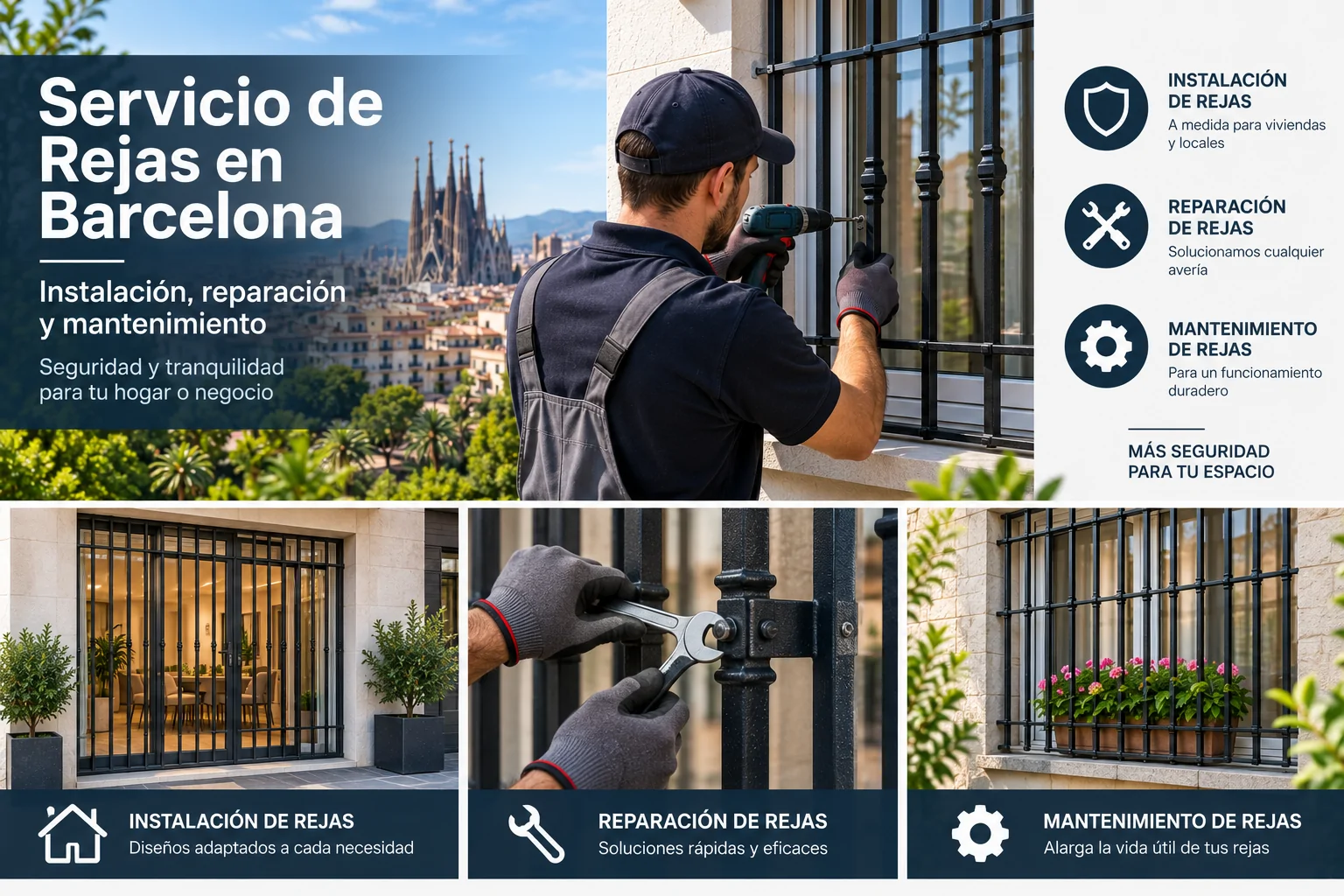 Servicio instalacion rejas barcelona reparacion rejas mantenimiento rejas barcelona - Servicio instalacion rejas barcelona reparacion rejas mantenimiento rejas barcelona